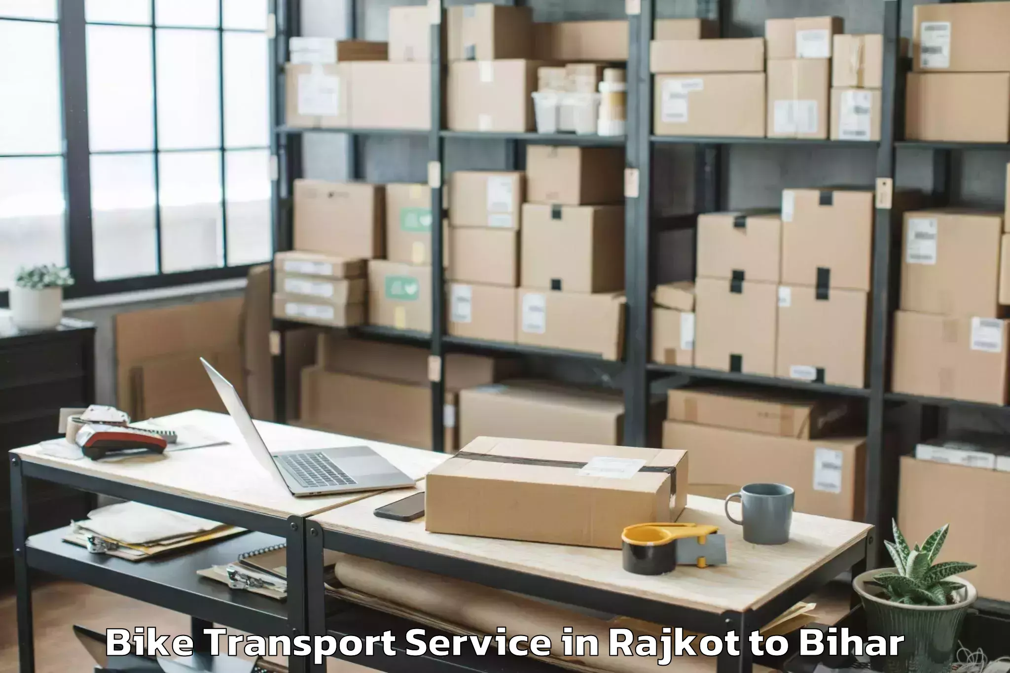 Trusted Rajkot to Bihariganj Bike Transport